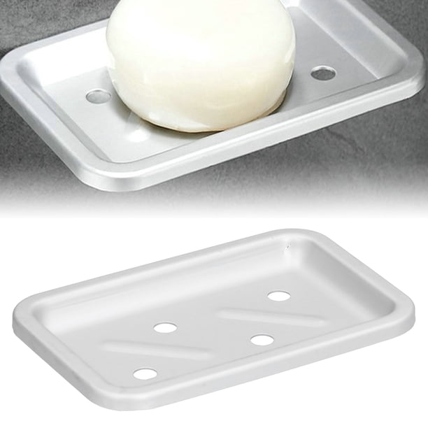 Soporte Para Jabón, Soporte Para Jabón, Drenaje Multiusos Montado En La Pared, 4,9x3,3 Pulgadas, Aluminio Moderno Y Simple Para Cocina, Inodoro, , Hotel