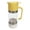 Yellow, variant on 350ml High Borosilicate Glass Honey Dispenser, Press Type No Drip Honey Bottle, Large Capacity Honey Jar for Kitchen & Household, Leakproof Honey Syrup Dispenser