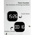 thumbnail image 4 of 11Inch Large Screen LED Digital Wall Clock Humidity Dual Alarm 10Levels Smart Brightness Remote Control Electronic Clock Decor (Black-Green,11 Inch), 4 of 6