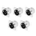 thumbnail image 2 of Conector de audio macho cuadrado de 3 núcleos de metal de 5 piezas para transferencias, 2 of 11