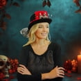 thumbnail image 4 of Disfraz de pareja de esqueletos del Día de los Muertos con rosas rojas, 4 of 4