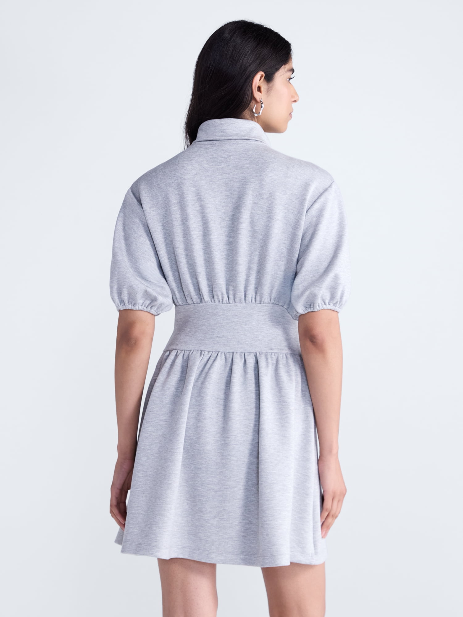 Scoop Women's and Women's Plus Scubaknit Zip Front Dress, Sizes XS-4X