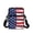 American Flag Pattern, variant on Retro Autumn Floral Bouquets Pattern Crossbody Bag Stretch Polyester Crossbody Purse for Women, Zipper Lightweight Crossbody Bags