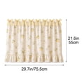 thumbnail image 3 of 30"x22" Oven Skirt Curtain for Kitchen Decor,Girlish Charm Lace Trim & 8 Ribbon Ties,Rustic Decorative Oven Door Curtain for Cottage Kitchen Decor, 3 of 7
