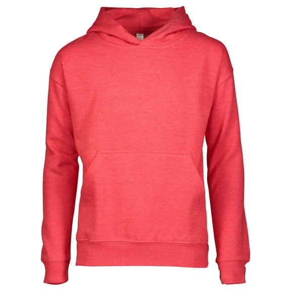 LAT Fleece Hooded Pullover Sweatshirt with Pouch Pocket (2296) Vintage Red, S