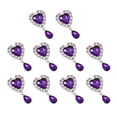 thumbnail image 1 of Abbracc 10Pcs Rhinestone Heat Pendant Buttons Bling Fashion Embellishments for Necklace, 1 of 9