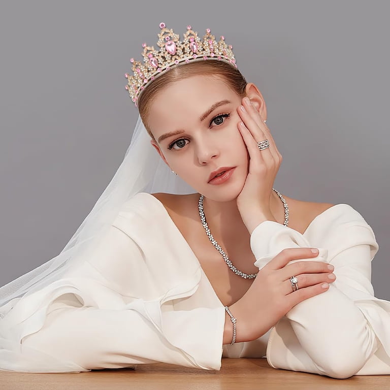 Crystal Tiara Crown Wedding Bridal Headpiece Rhinestone Hair Accessories Sc8d177f81b0a43b9980772cf595be  main image 3