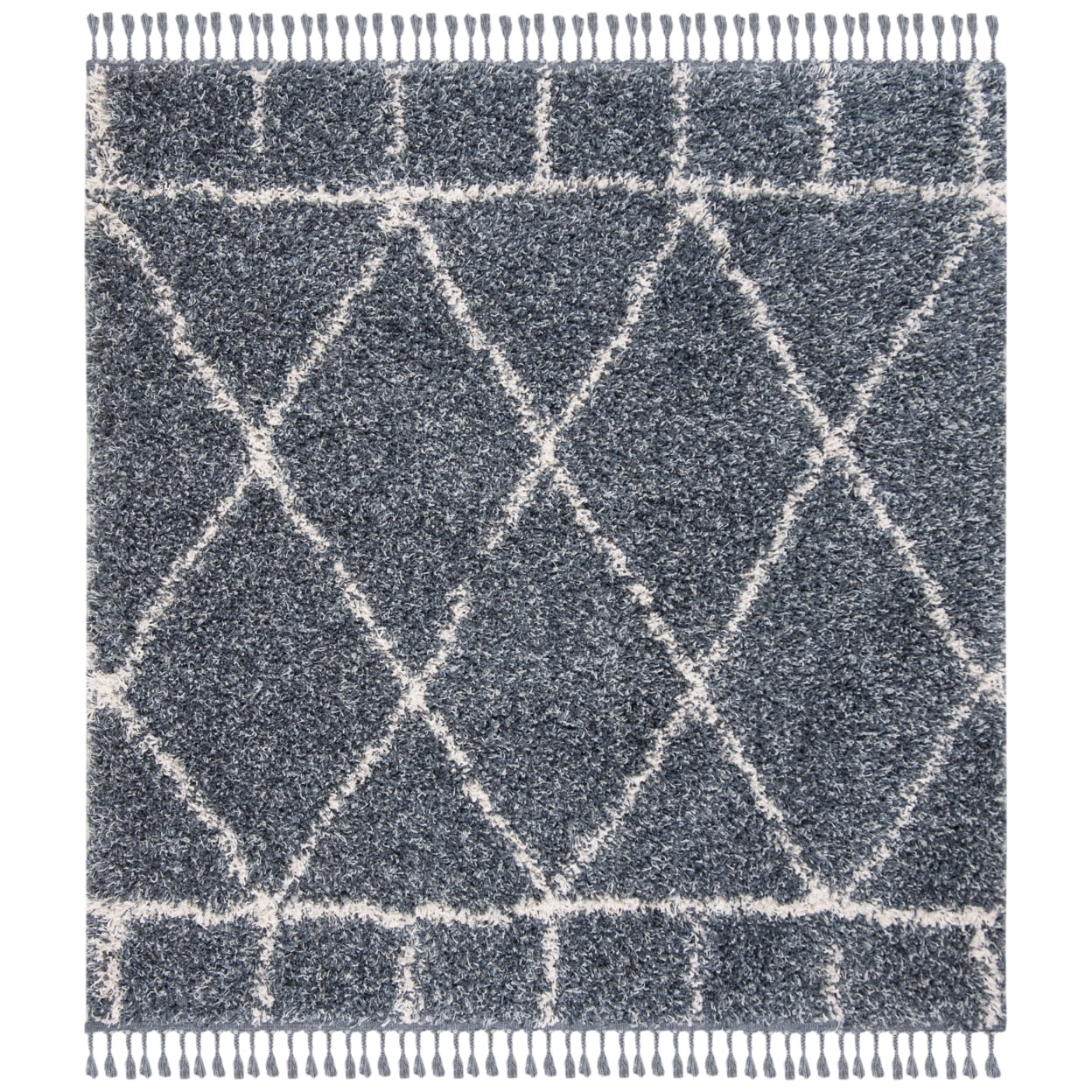 SAFAVIEH Pro Lux Shag Collection PLX433L Blue / Creme Rug