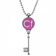 Chestry Elements Period Table Actinide Californium Cf Pendant Vintage Necklace Silver Key Jewelry