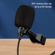 Riousery Double Lavalier Microphone Wired Clip-On Lapel Mic Professional Recording Interview System for Two People with 3.5mm Jack (Length 6.69 inches / 17 cm)
