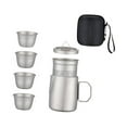 thumbnail image 2 of Juego de té de titanio, regalo de té con bolsa de transporte china portátil con tazas Kung para mochileros en casa, 2 of 9