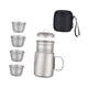 thumbnail image 2 of Juego de té de titanio, té de kung fu, té chino portátil hecha con tazas de té, tetera de viaje para viajar al aire libre en casa, 2 of 9