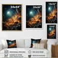 thumbnail image 4 of Designart "Planet Orange Space Asteroids II" Asteroids Floater Framed Canvas Art Print, 4 of 7