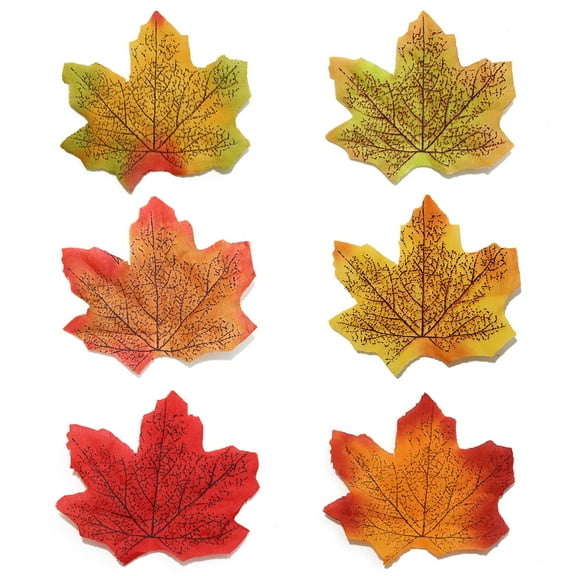 1 bag of Fake Maple Leaf Decoration Simulation Autumn Maple Leaf Model Party Favors