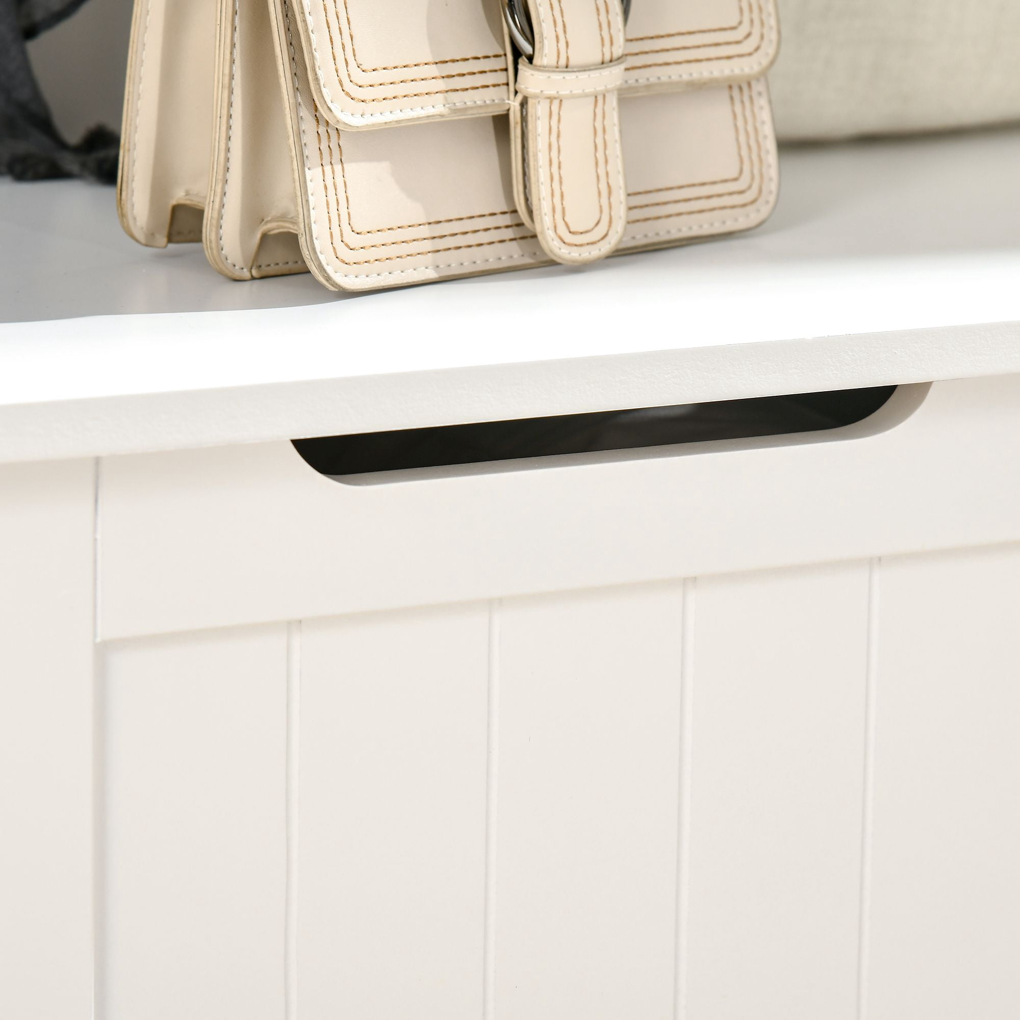 28.25IN Hall Tree with Storage Bench and Coat Hooks Entryway Mudroom Organizer with Anti-Tipping Device