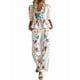 thumbnail image 2 of Conjunto de 2 Piezas para Mujer, Blusa de Corta con Estampado Floral y Pantalones Anchos, Estilo Bohemio para Vacaciones. Multicolor XL, 2 of 8