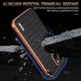thumbnail image 2 of Case Designed for iPhone 14, Classic Crocodile Texture PU Leather + Plating Frame Shokcproof Lightweight Ultra Slim Case Cover for Men Women for iPhone 14, Black, 2 of 8