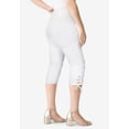 thumbnail image 3 of Roaman's Women's Plus Size Comfort Stretch Lace Up Capri Jean, 3 of 3