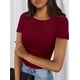 thumbnail image 4 of Remera PRETTYGARDEN 2025 Verano Ajustada de Canalé Vino Tinto XL, 4 of 5