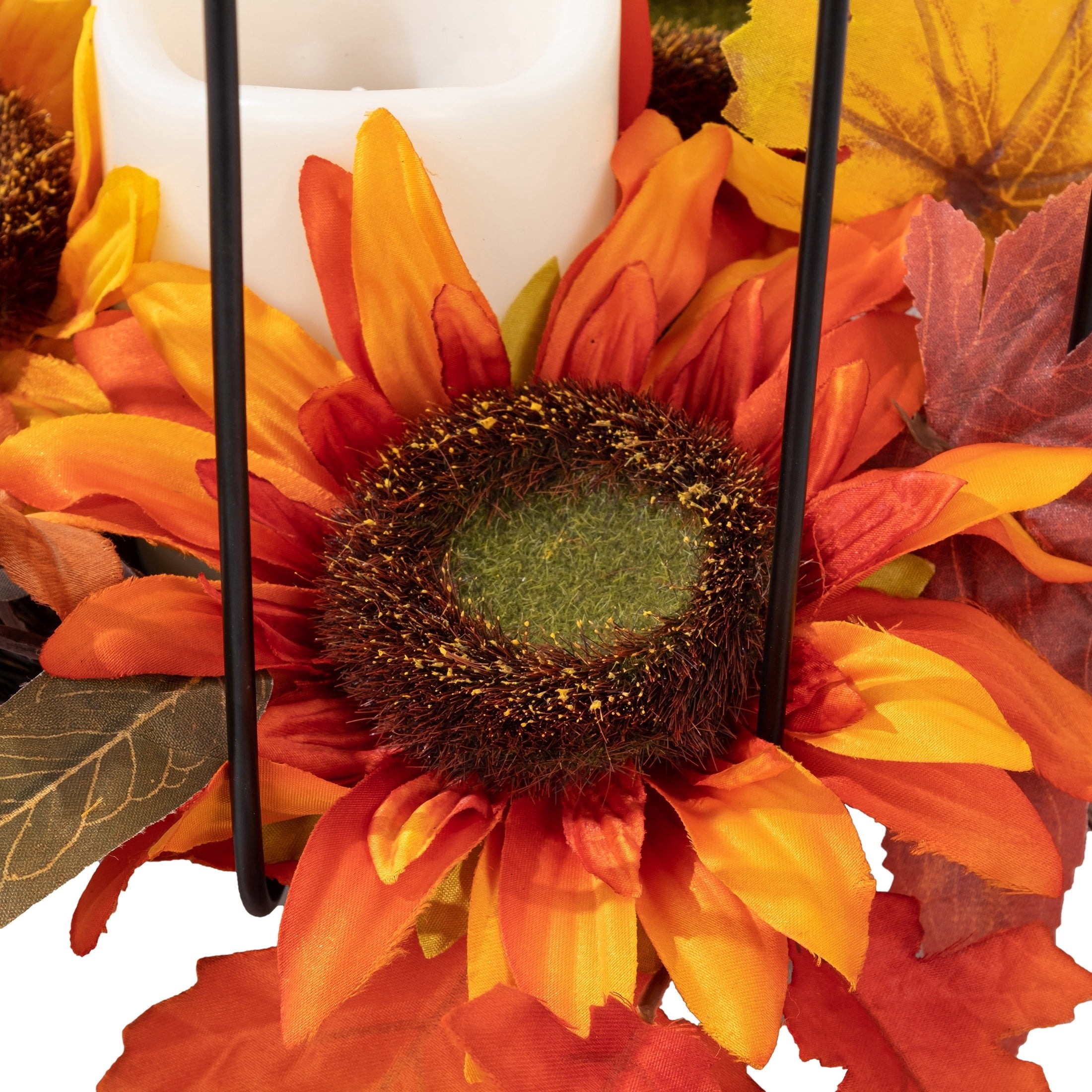 Light-Up Leaves and Gourds Lantern Decoration, Multicolor, 12", Fall by Way To Celebrate