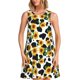 thumbnail image 1 of Balery Cute Cow Print Sunflower C Vestidos de verano para mujer con estampado: vestido holgado sin mangas, vestido playero informal y cómodo para días calurosos., 1 of 7