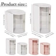 thumbnail image 2 of Denhf Hair Accessories Organizer with Hair Brush Holder, 3-Layer Clear Rotatable Makeup Brush and Jewelry Storage Box for Hair Clips, Rings, Earrings, Necklaces and Bracelets, Gifts for Girls, White, 2 of 7