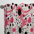 thumbnail image 3 of Designart "Dynamic Doodle Dots In Pop Art III" Polka Dots Black Curtain 1 Panel, 3 of 6