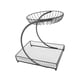 thumbnail image 3 of Cesta de alambre de hierro para frutas, gran capacidad, decoración, bocadillos, pan, cesta de frutas y Negro 2 capas, 3 of 8