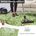thumbnail image 5 of Vintage Green Outdoor Rug 5x7 Ft - Reversible Patio Rug Outdoor Camping Rugs, Retro Botanical Abstract Art Washable Indoor Outdoor Area Rugs, Non-Slip Outdoor Carpet Runner for Deck/Porch, 5 of 8