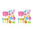 thumbnail image 4 of Naiovety Coloridos juguetes de playa de plástico - Juego de juguetes interactivos y educativos para niños Lindo fácil de limpiar Accesorios Caja cuadrada rosa 2Conjunto, 4 of 6