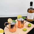 thumbnail image 2 of 2PCS Hammered Copper Moscow Mule Mugs – 400ml Stainless Steel Cocktail Cups Set for Parties, Bars, Gifts & Home Drinkware, 2 of 6