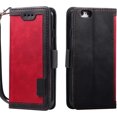 thumbnail image 1 of Étui pour iPhone 13 Pro, Type Notebook Populaire Rétro en Cuir Véritable Miroir de Maquillage Charge Sans Fil Luxe Protection Complète, Deux Couches Structure Fente pour Carte, Amplificateur-Noir, 1 of 8