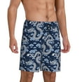 thumbnail image 2 of Kdxio Dragons Print Mens Sleep Shorts Bottoms Soft Comfy Pajama Wear Pants with Drawstring Pockets, 2 of 7