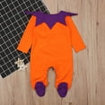 thumbnail image 4 of Vividxx Baby Girl Boy Halloween Onesie Sleeveless Pumpkin Romper Ruffle Bodysuit Jumpsuit Cute Halloween Clothes Solid Color O-Neck Lovely Dailywear, 4 of 6