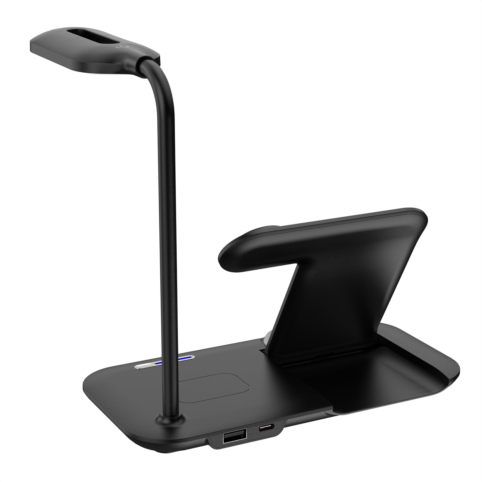 4in1 Multifunctional LED Desk Lamp with Foldable Wireless Charger 15W Qi Charger for iPhone/Android, Airpods, Apple Watch/iWatch Compatible