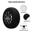 thumbnail image 2 of Bingfone Vintage Art Butterfly Flower Spare Tire Cover Weatherproof Universal Wheel Protectors for RV Camper Travel Trailer SUV Truck-14 inch, 2 of 8