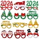 thumbnail image 2 of Marco de gafas de Año Nuevo 2024, accesorios para fotomatón, adornos de gafas de Feliz Navidad, regalos de Navidad, recuerdos de fiesta, decoraciones para el hogar, 2 of 4
