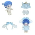 thumbnail image 3 of Doll Set Cartoon Plush Stuffed Figure Cotton Filling Dress Cotton Rabbit Ear High Elastic Toy Flower Print Clothes Fans Collection Gift Headband, 3 of 7