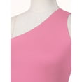 thumbnail image 6 of Lejafay Women One Shoulder Color Block Praise Liturgical Praise Dance Dress Light Pink XL, 6 of 7