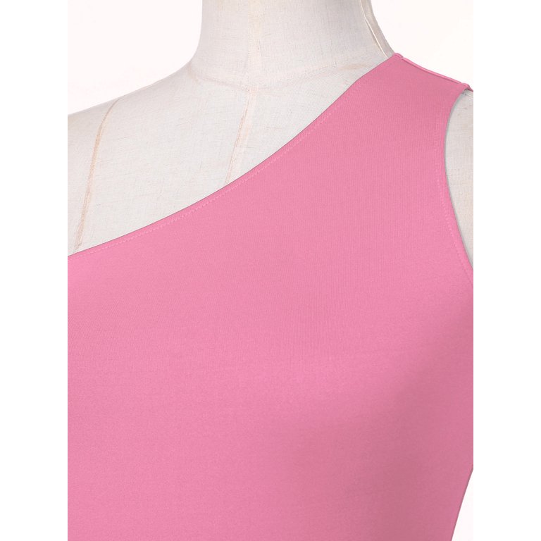 YONGHS Women's Asymmetrical Liturgical Praise Dance Dress One Shoulder  Color Block Lyrical Dance Costume Light Pink M - Walmart.com
