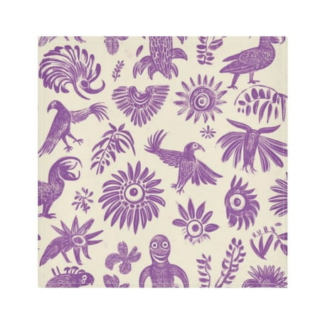 

Napkin Satin Napkin 20*20Inchx6 Kitchen Towel Dinner Plate Towel Decorative Towel Napkin Tea Towel Suitable For Kitchen Table Purple Pattern