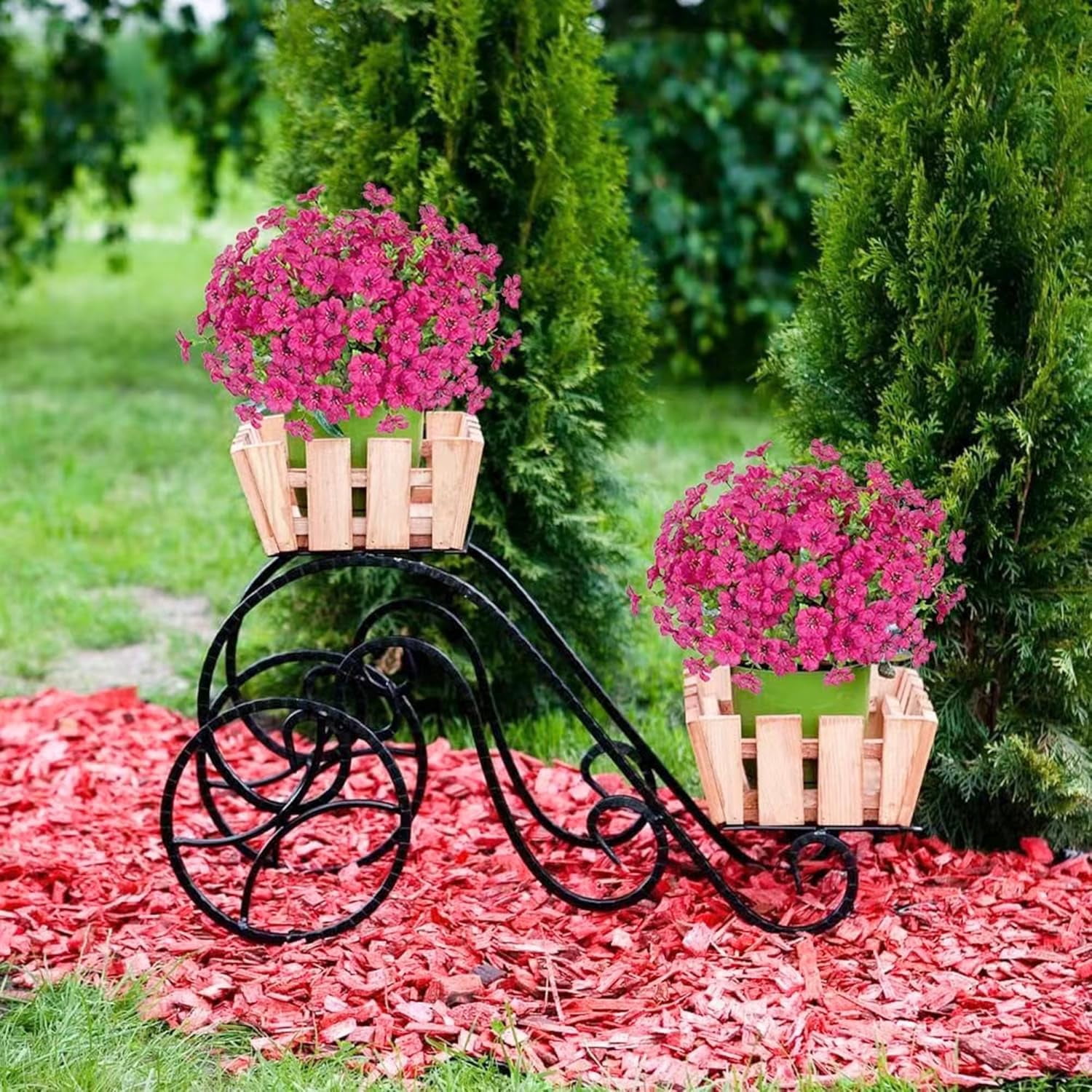 ZOELNIC 12 Bundles Artificial Flowers Fake Flowers Eucalyptus Plants UV Resistant Colorful Silk Plastic Flowers for Home Kitchen Bedroom Wedding Garden Farmhouse Window Box Party Decor