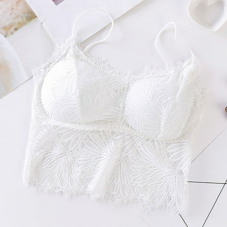 

Rbaofujie Lace Bralettes For Women Bralette Padded Lace Bandeau Bra