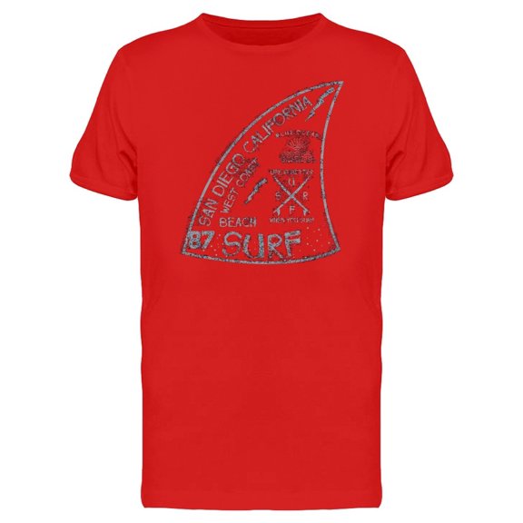 Shark Fin Surft Typography Tee Men's -Image by Shutterstock