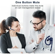 Bluetooth Headset, Wireless Bluetooth Earpiece with 500mAh Charging Case 72Hrs Talking Time, Built-in Mic for iOS Android Cell Phones, Wireless Headset V5.4 Hand-Free Headphones for Trucker/Office