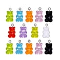 thumbnail image 1 of EeaseMX 70 colgantes de oso de colores, llaveros de resina para hacer tú mismo, joyería y collares (7 colores surtidos, 10 unidades cada uno), 1 of 7