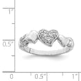 thumbnail image 3 of White Sterling Silver Ring Band Themed Cubic Zirconia CZ Clear, 3 of 3