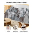 thumbnail image 4 of Gray Geometric Couch Cover for Dogs, Modern Abstract Art Block Washable Sofa Covers Slipcover for Pets Dogs Futon Cover, Couch Recliner Covers, Oversized Chair Slipcover 71"x91", 4 of 9