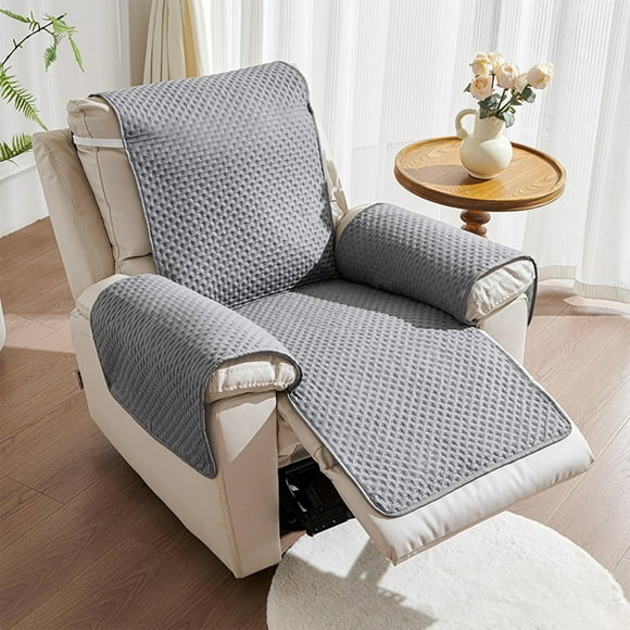 Meitianfacai Recliner Sofa Towel -dirty Pet Sofa Cushion Solid Color Rocking Chair Massage Chair Sofa Protection Cover Towel Recliner Chair Cover, Gray