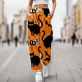 thumbnail image 2 of Ladies' Versatile And Fashionable Printed Casual Drawstring Pants, 2 of 4
